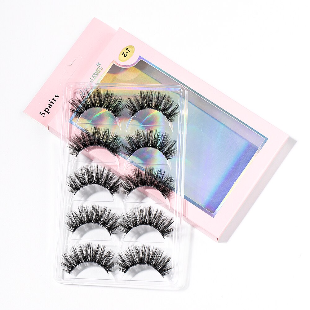 15-25 mm 3D Cross Eyelashes 5 Pairs Set – Image 3