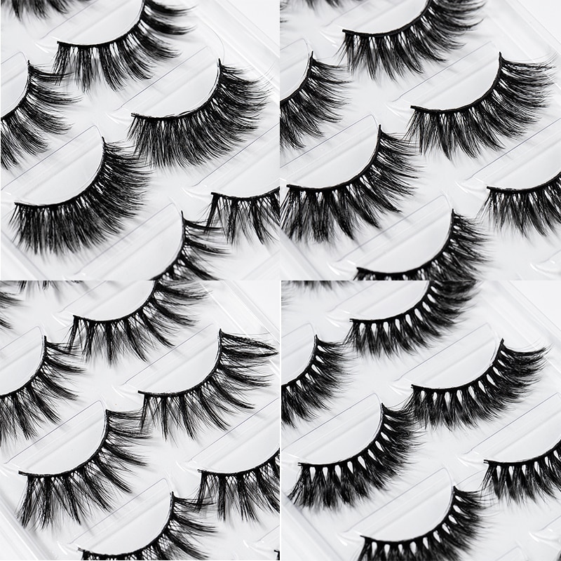 15-25 mm 3D Cross Eyelashes 5 Pairs Set – Image 6