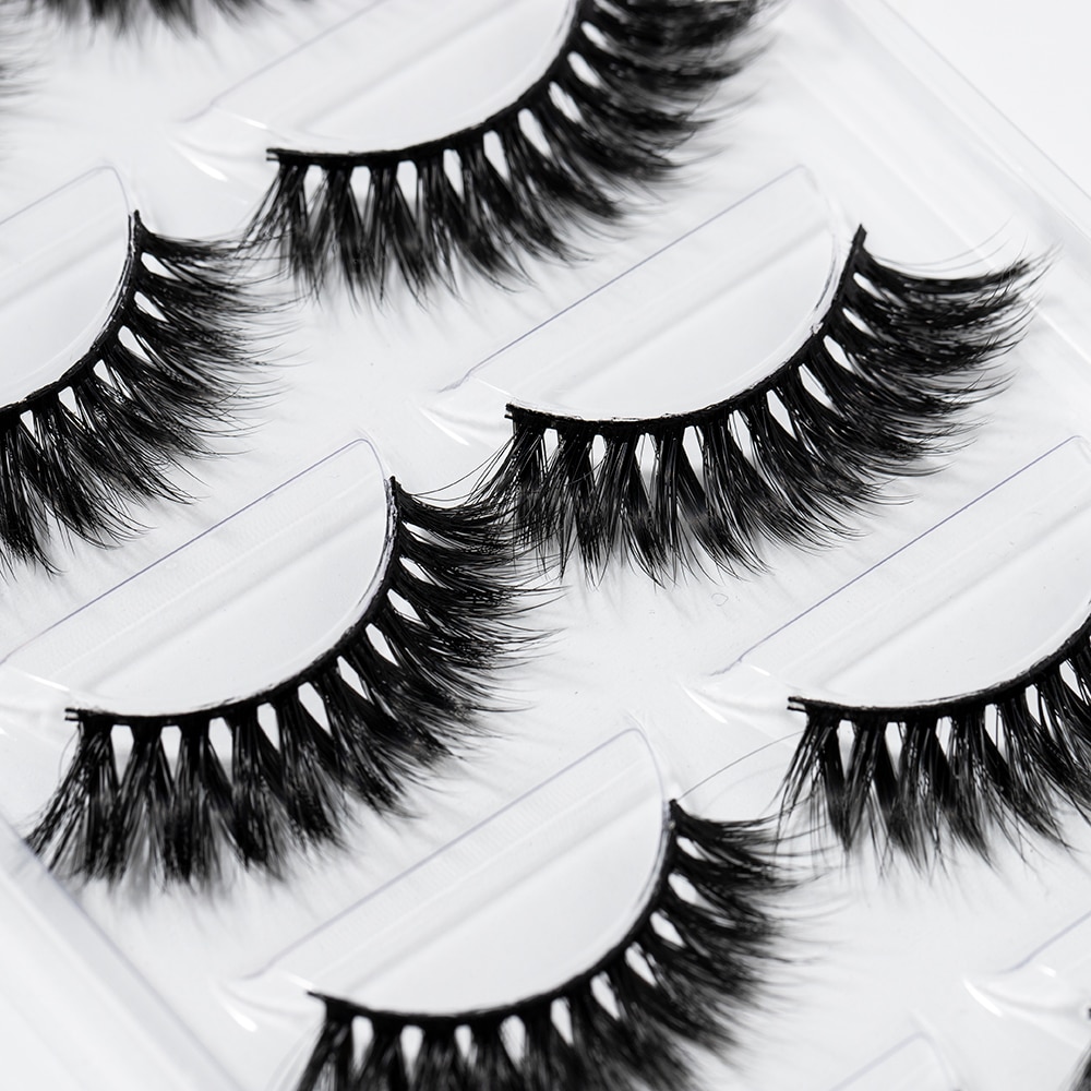 15-25 mm 3D Cross Eyelashes 5 Pairs Set – Image 7