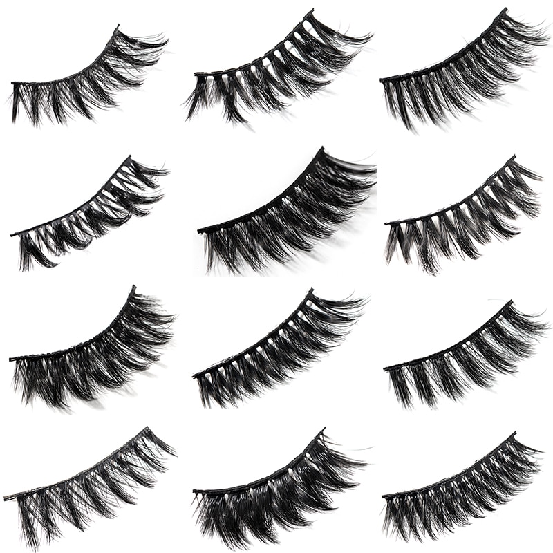 15-25 mm 3D Cross Eyelashes 5 Pairs Set – Image 4