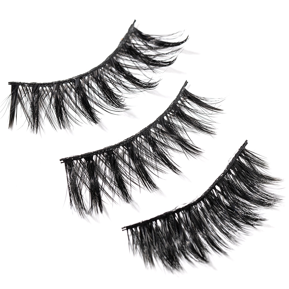 15-25 mm 3D Cross Eyelashes 5 Pairs Set – Image 5